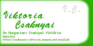 viktoria csaknyai business card